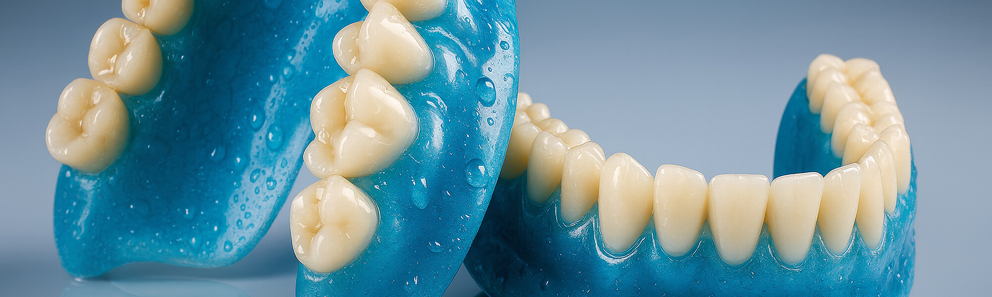 2 Unterkiefer Modelle im blauen Style